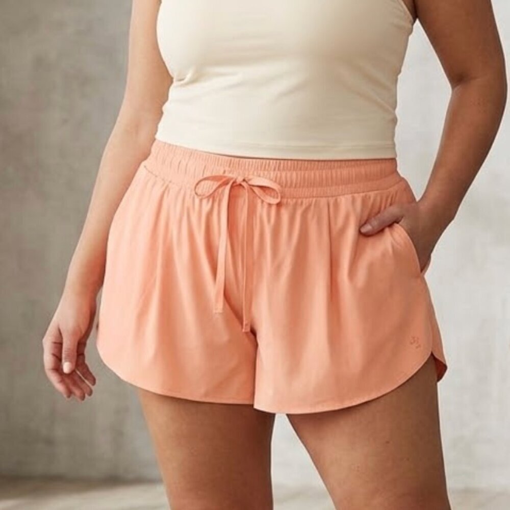 JoyLab XL Coral Flowy Athletic Shorts High-Rise Drawstring Workout Athleisure